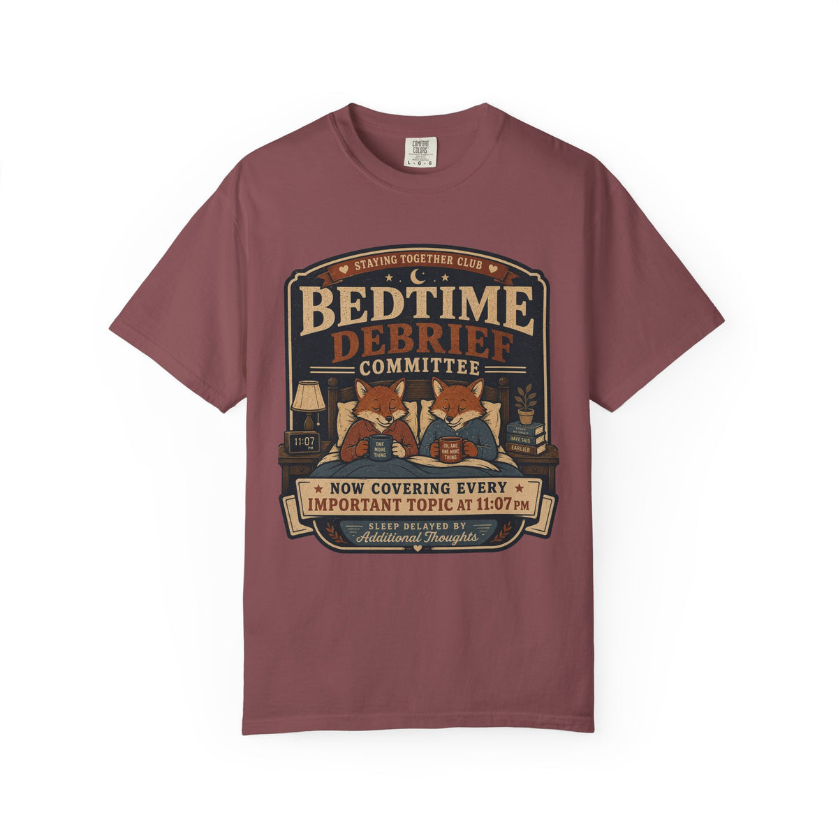 The Bedtime Debrief Committee – Funny Couples T-Shirt