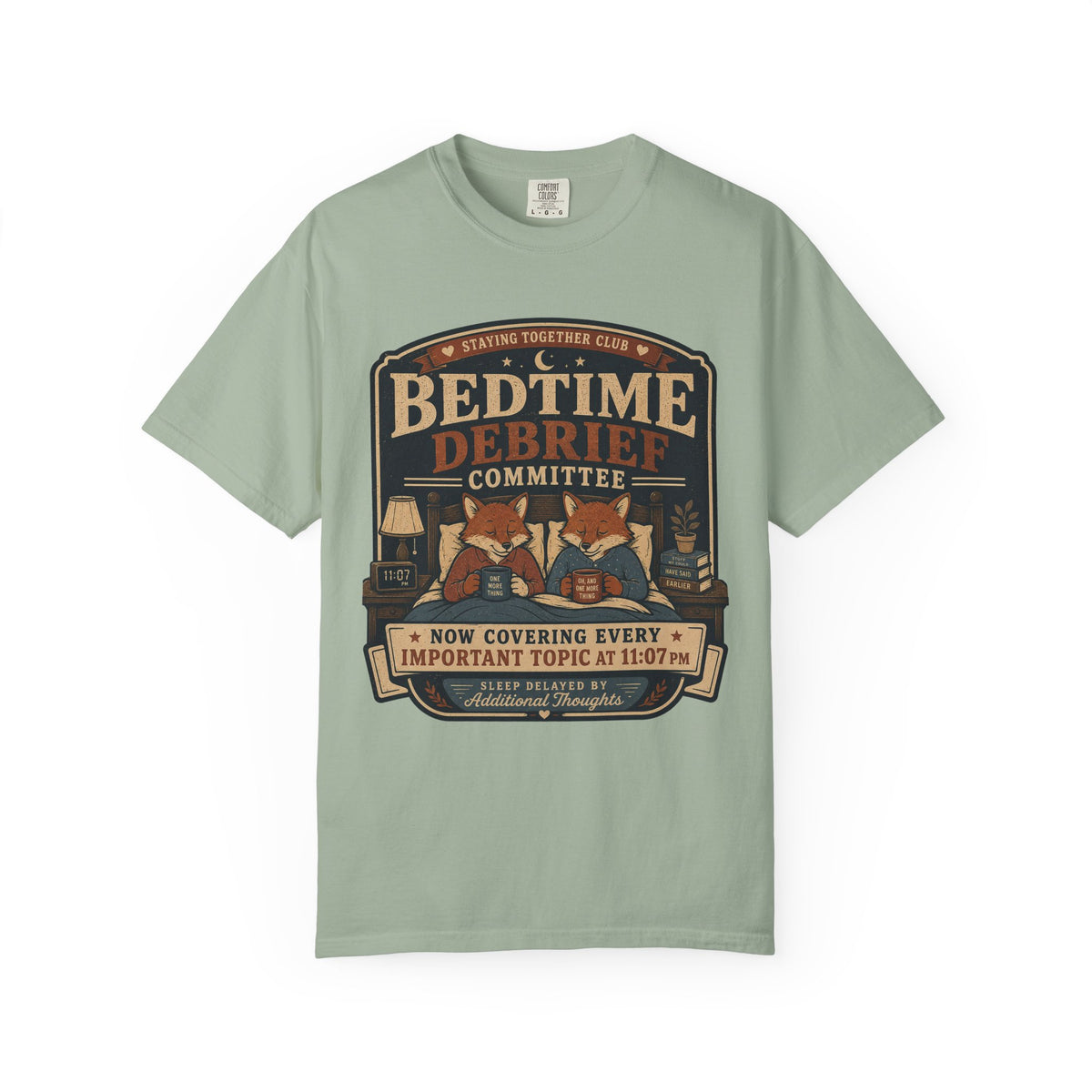 The Bedtime Debrief Committee – Funny Couples T-Shirt