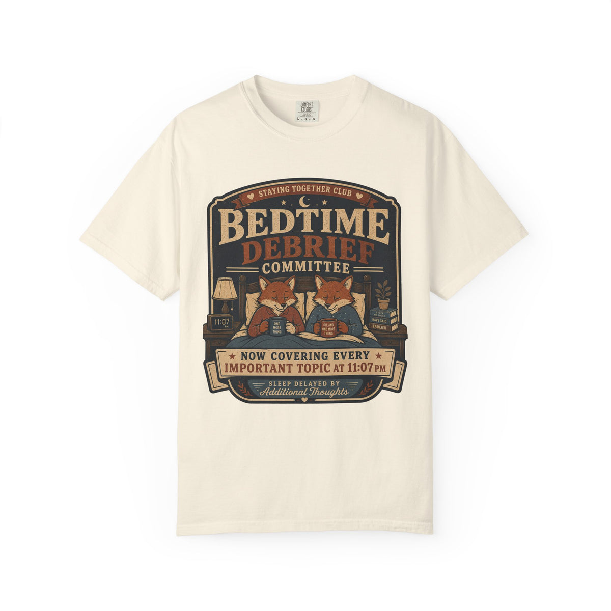 The Bedtime Debrief Committee – Funny Couples T-Shirt