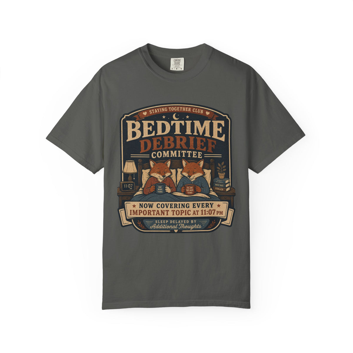 The Bedtime Debrief Committee – Funny Couples T-Shirt