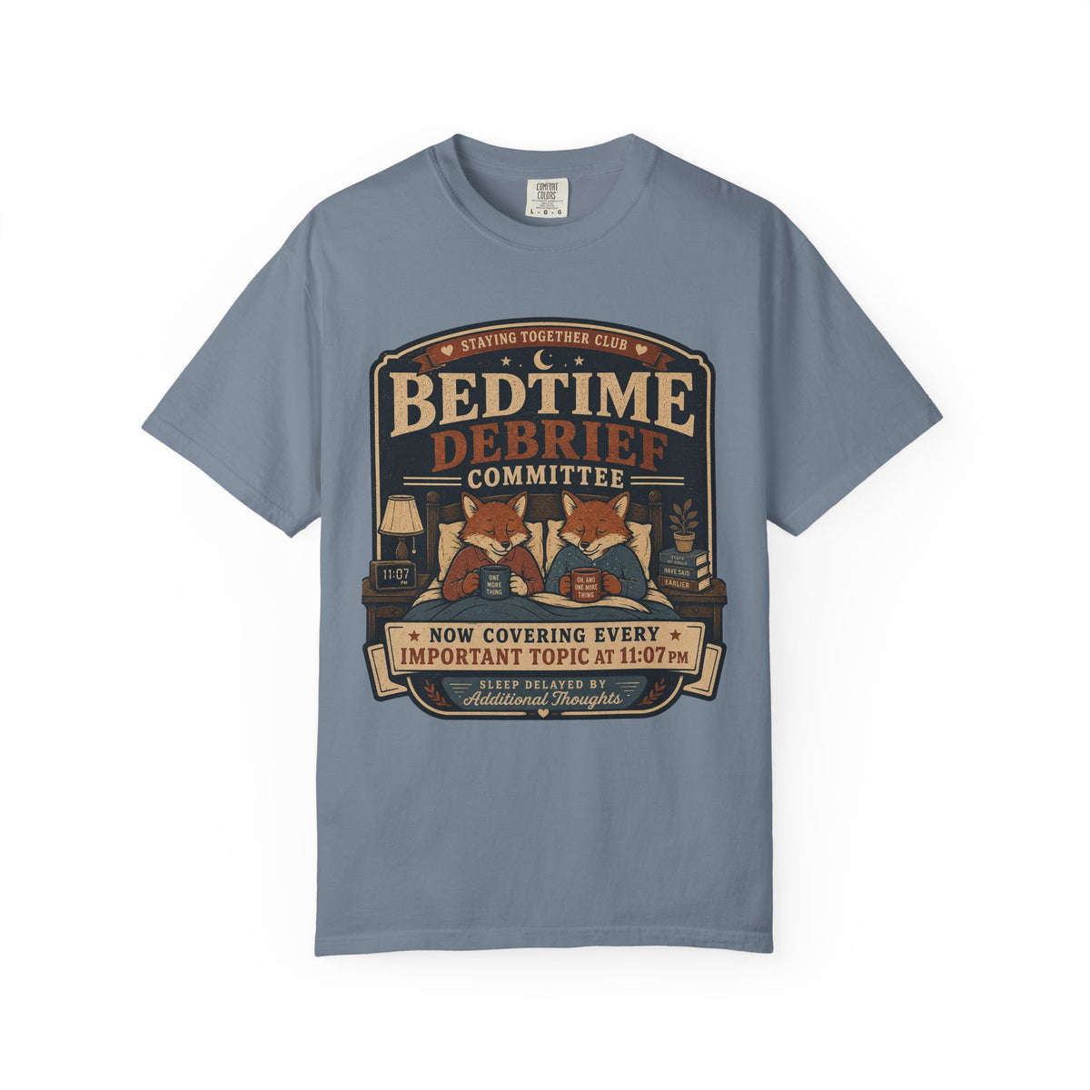 The Bedtime Debrief Committee – Funny Couples T-Shirt