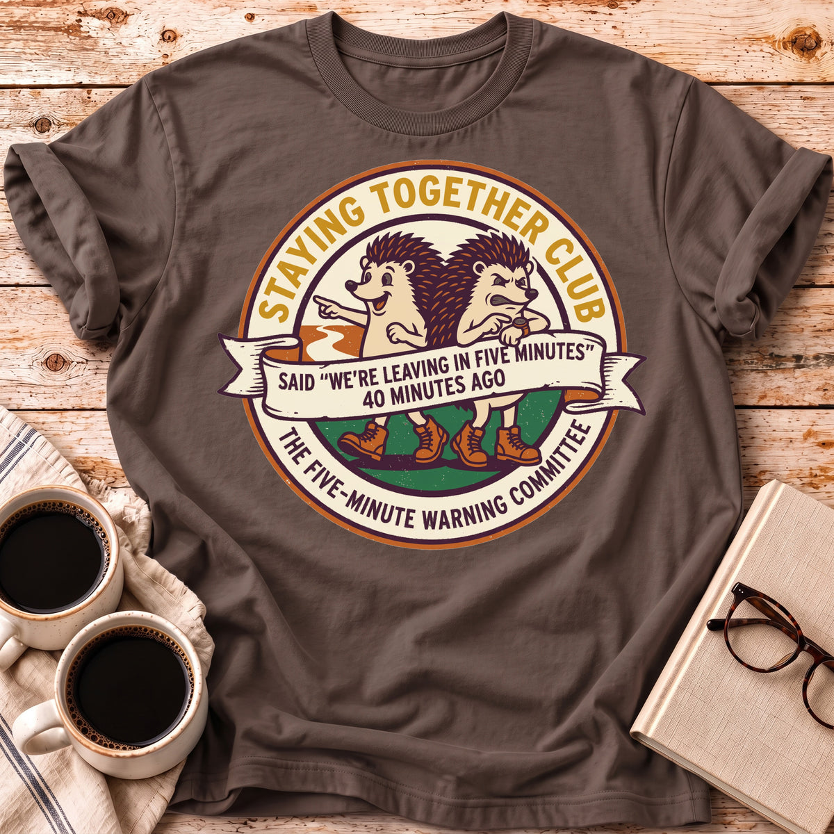 Five Minute Warning – Funny Couples T-Shirt